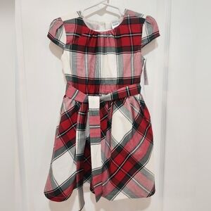Plaid Red and White Girl Dress